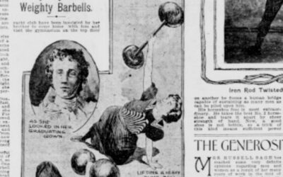 Girl Once a Physical Wreck, Now Does Astonishing Feats, Easily Toys with Weighty Barbells [1899]